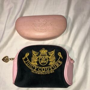 Juicy Couture Black and Pink Women's Bag and shades case
